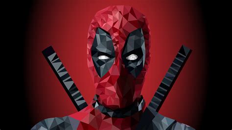 Deadpool Low Poly Art 4k Wallpaperhd Superheroes Wallpapers4k
