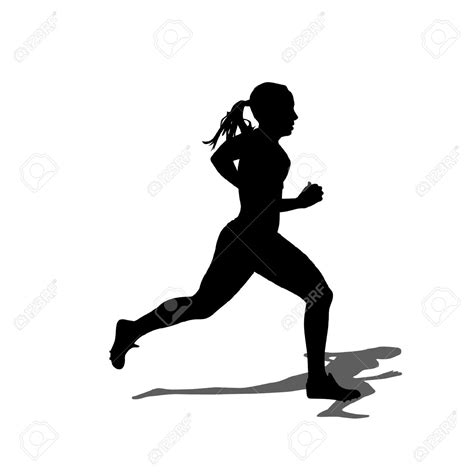Female Runner Silhouette Clip Art At Getdrawings Free Download
