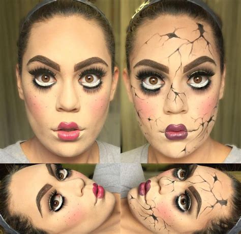 Cracked doll makeup #PorcelainDollsValue | Doll makeup halloween, Doll