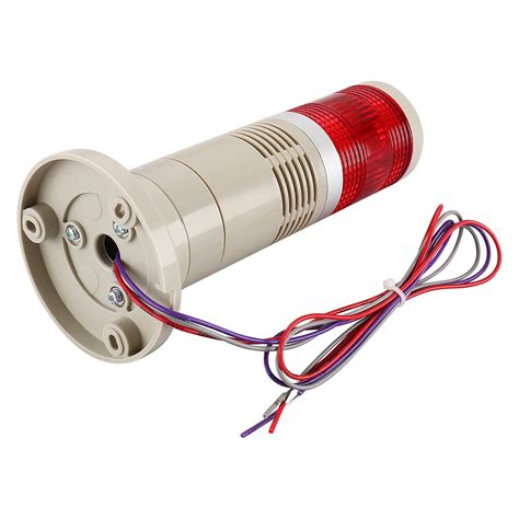 Baomain Alarm Warning Continuous Light 110v Ac Industrial Buzzer Red