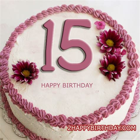 Happy 15th Birthday Cake With Name Editor 2happybirthday