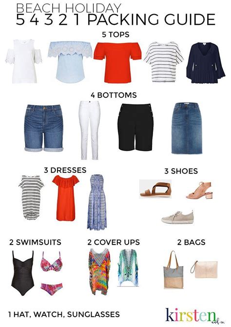 How To Pack For A Beach Holiday The 54321 Way Kirsten And Co