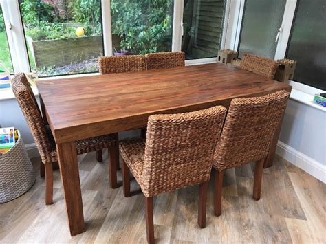 Mands Indian Rosewood Sheesham Dining Table And 6 Chairs Furniture Dining Chairs Dining Room