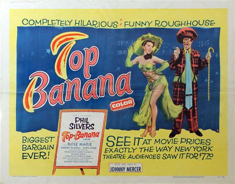 Top Banana 1954 Phil Silvers Original Half Sheet 22x28