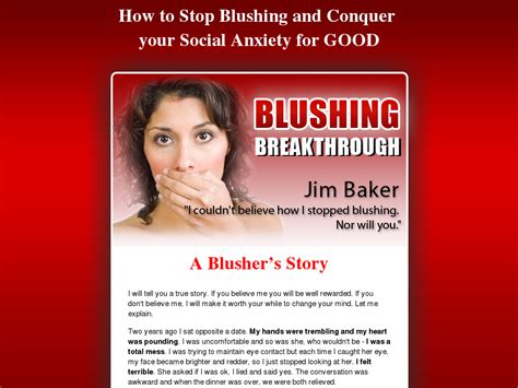 Blushing Breakthrough How To Stop Blushing And Take Control Of Your