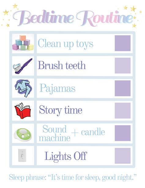 Bedtime Routine Chart Married With Style