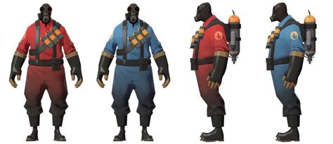 Pyro Front And Side Views Team Fortress 2 Team Fortress Model
