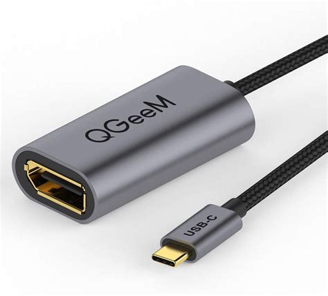 Qgeem Cable Adaptador De Usb C A Displayport 4k60hz Thunderbolt 3 Dp