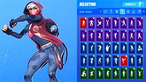 New Fortnite Facet Skin Showcase With All Dances And Emotes Season 10
