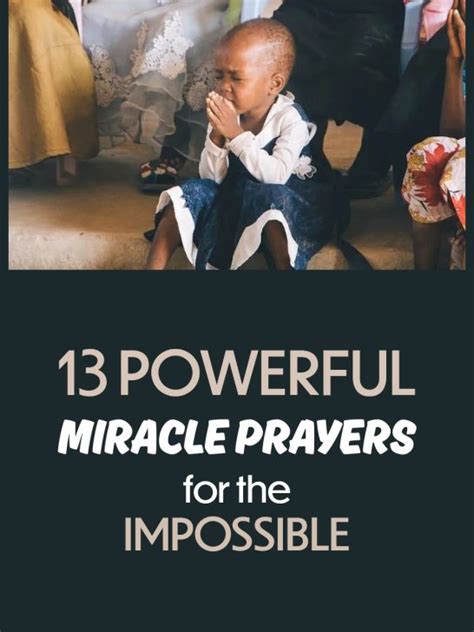 13 Powerful Miracle Prayers For The Impossible Thepraywarrior