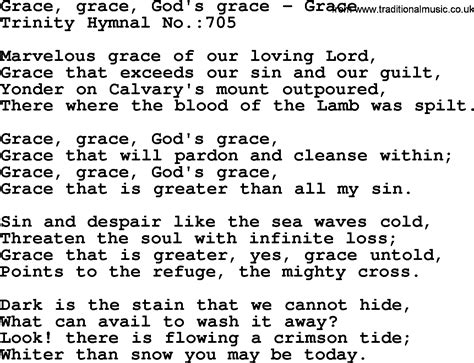 Trinity Hymnal Hymn Grace Grace Gods Grace Grace Lyrics Midi