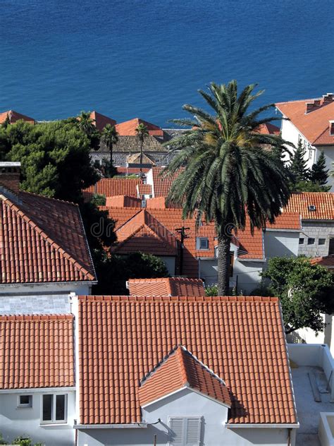Dubrovnik, früher als republik ragusa bekannt, ist eine stadt im südlichen kroatien an der adria. Stad Dubrovnik stock afbeelding. Afbeelding bestaande uit ...