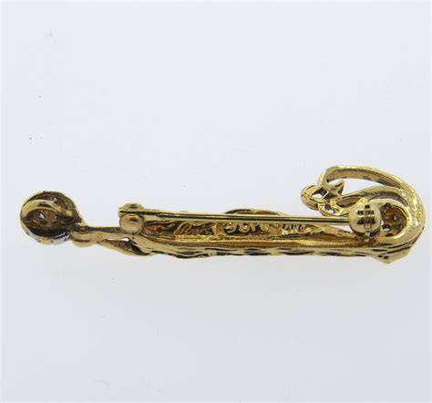 Erte Gold Diamond Letter J Brooch Pin At Stdibs Alphabet Brooches And Pins Letter J Pin