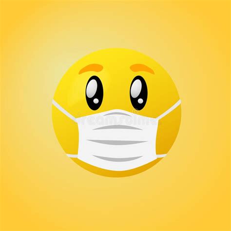 Emoticon With Mouth Mask Stock Vector Illustration Of Mouth 188550757