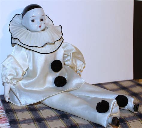 Vintage Pierrot Clown Doll Porcelain Mime Collectibles