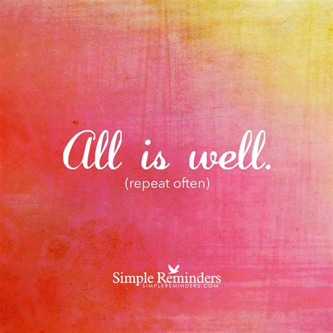 All Is Well Quotes Homecare