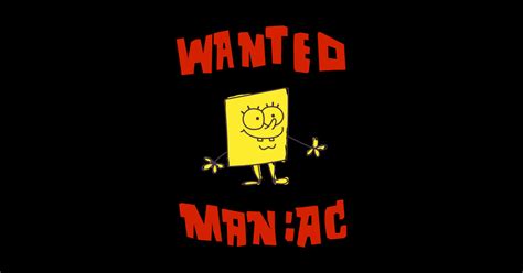 Spongebob Squarepants Classic Wanted Maniac Spongebob Sticker