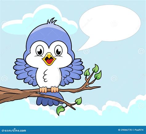 Bird On Branch Stock Vector Illustration Of Clip Branch 29066778