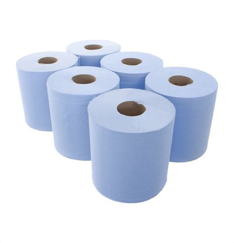 Centre Feed Blue Rolls 1ply 300m Paper Disposables Direct