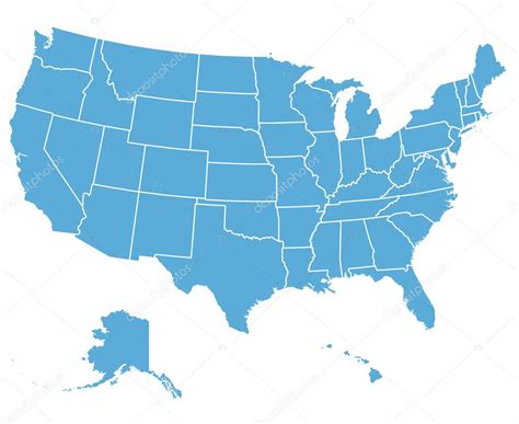 United States Vector Map Stock Vector Image By ©magicinfoto 4604779