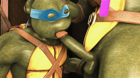 Rule D Animated Anthro Balls Closed Eyes Donatello Duo