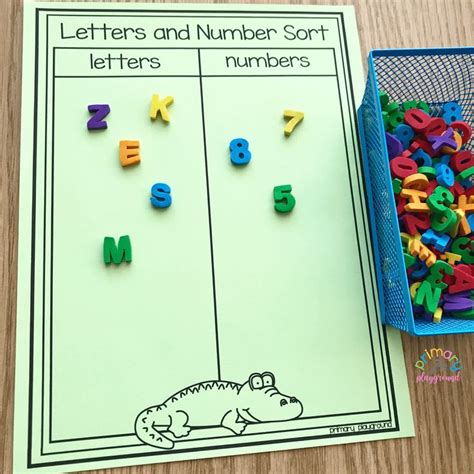 Free Printable Letters And Numbers Sort Primary Playground Free