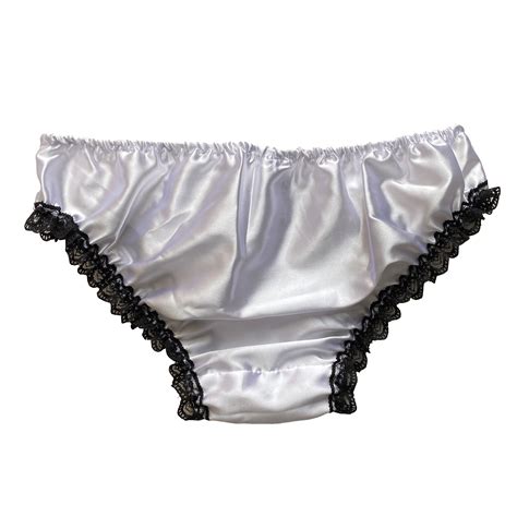 satin silky frilly lace sissy panties bikini knickers underwear size 10 20 ebay