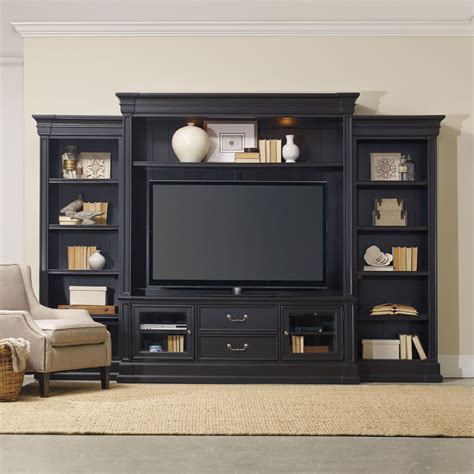 Clermont Black Entertainment Wall Unit from Hooker | Coleman Furniture