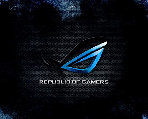 Free download asus rog republic of gamers logo dark blue hd 1920x1080 ...