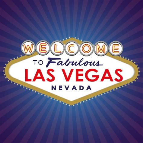 Bienvenido A Fabulous Las Vegas Sign Vector Premium
