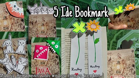 tutorial cara membuat origami pembatas buku lucu simple hai. 5 Ide Membuat Bookmark || Cara Membuat pembatas buku || DIY Paper Crafts || Origami Pembatas ...
