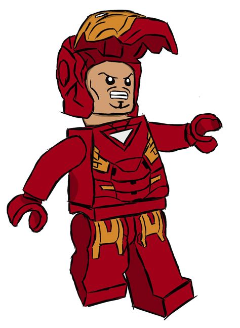Lego Iron Man Digital Drawing By Enriquitio On Deviantart Iron Man