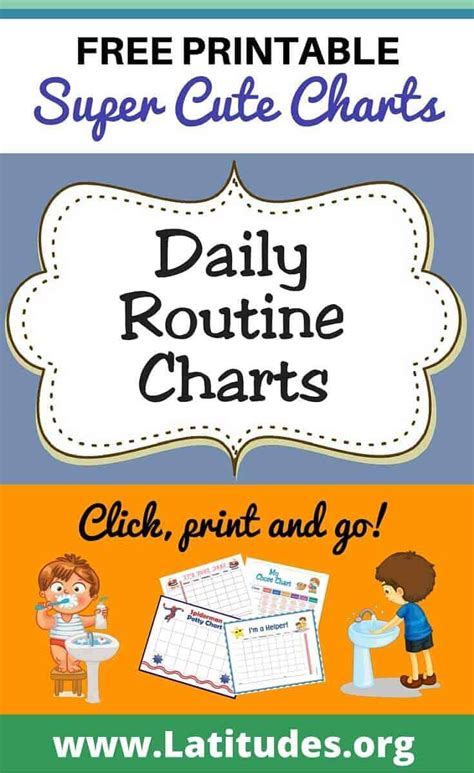 Printable Daily Routine Charts For Kids Acn Latitudes