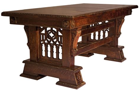 Gótikus Bútor Művészeti Stílusok Asztal Baldachin Berakások Bútor
