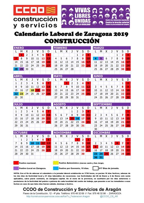 Calendario Laboral De Zaragoza 2022 Imagesee