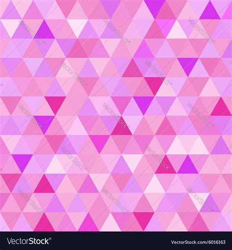 Seamless Pattern Pink Triangle Geometry Mosaic Vector Image