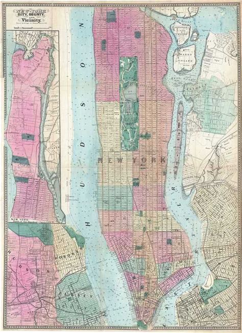 New York City County And Vicinity Geographicus Rare Antique Maps