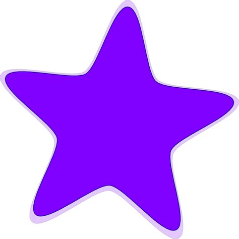 A Purple Star Sticker On A White Background