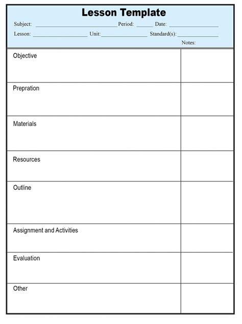 Free Lesson Plan Templates 20 Word Pdf Format Download All Form