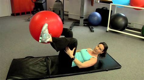 Fitness Workout Stability Ball Ab Workout Three Exercises Youtube