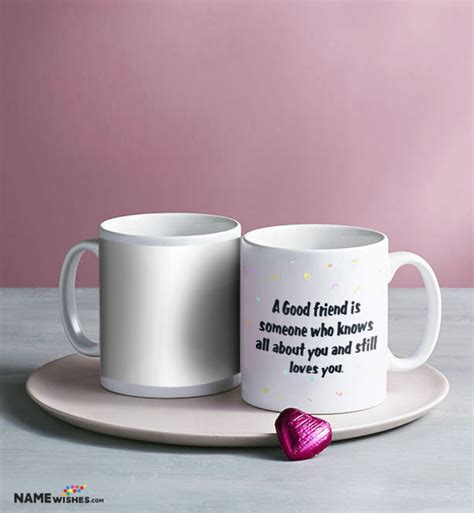Friendship Day Quotes Mug With Friends Photo And Names