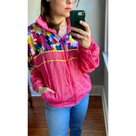 Vintage 90s Pink Abstract Graphic Edgy Streetwear Depop