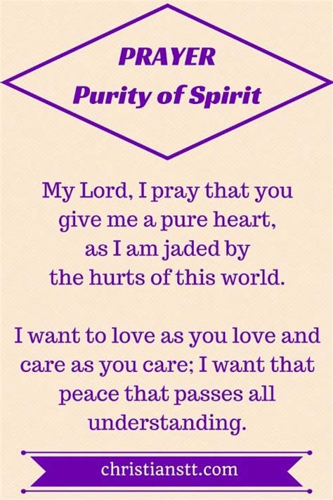 Bible Verses And Prayer For Purity Of Spirit