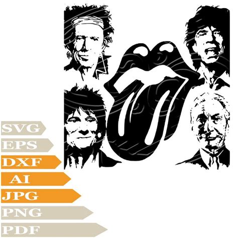 The Rolling Stones Svg File The Rolling Stones Rock Band Svg Design