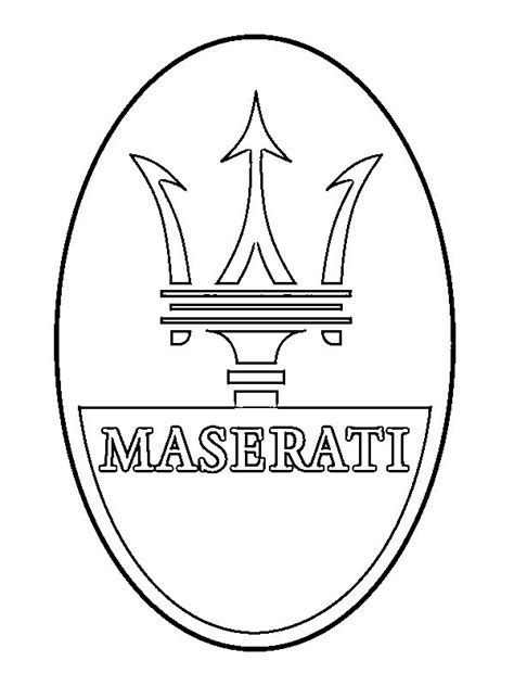 Maserati Logo Coloring Page Funny Coloring Pages
