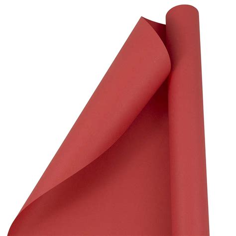 Jam Paper Solid Color Wrapping Paper 25 Sq Ft Matte Red Matte