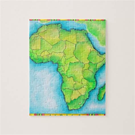Map Of Africa Jigsaw Puzzle Zazzle