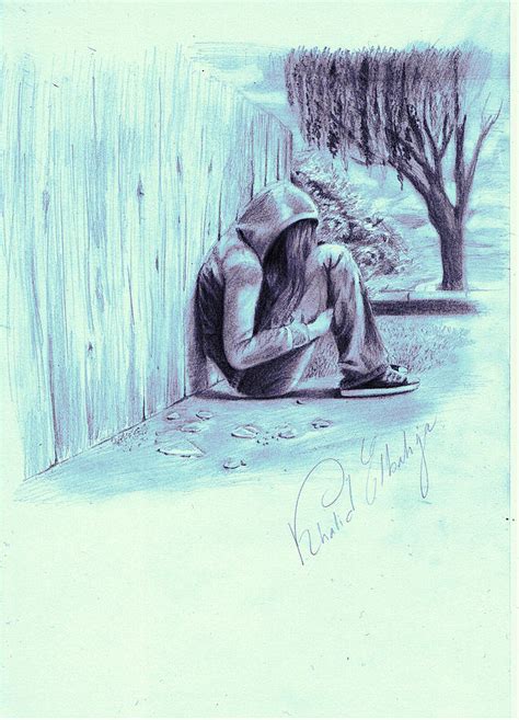 Lonely Drawing By Khaled Elbahja