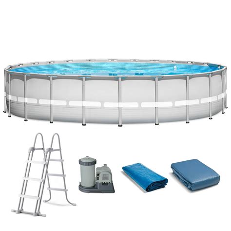 Intex 22 X 52 Ultra Frame Above Ground Swimming Pool With Filter Pump