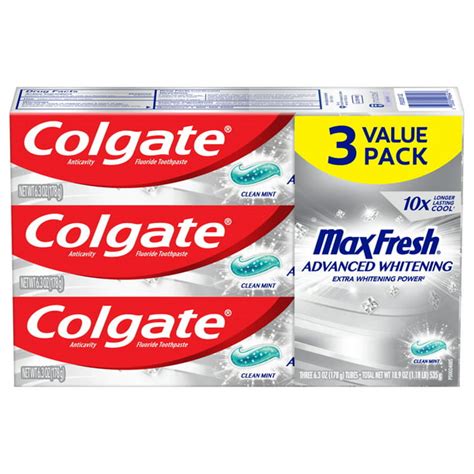 Colgate Max Fresh Toothpaste Advanced Whitening Toothpaste With Mini